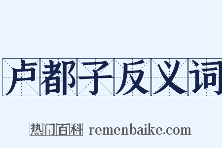 卢都子反义词是什么意思的图片